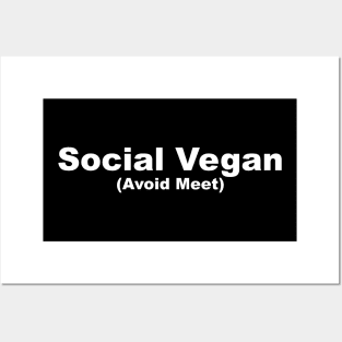 Social Vegan - Allergic to Meet Posters and Art